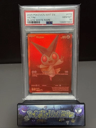 Pokemon Card Victini 172/086 Black White Rare White Flare PSA 10 GEM MINT
