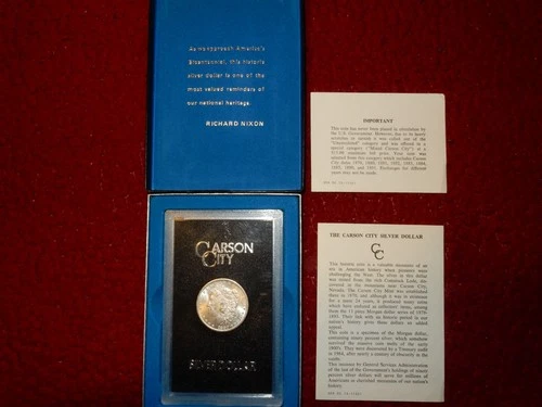 1880 CC Carson City Uncirculated Morgan Silver Dollar GSA Hoard w Box COA GEM