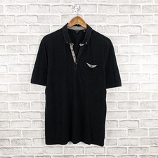 Ted Baker London Short Sleeve Polo Shirt in Black Men's Size 6