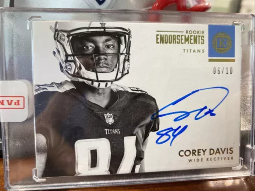 2017 Panini Encased Corey Davis Rookie Endorsements SSP RC Auto /10