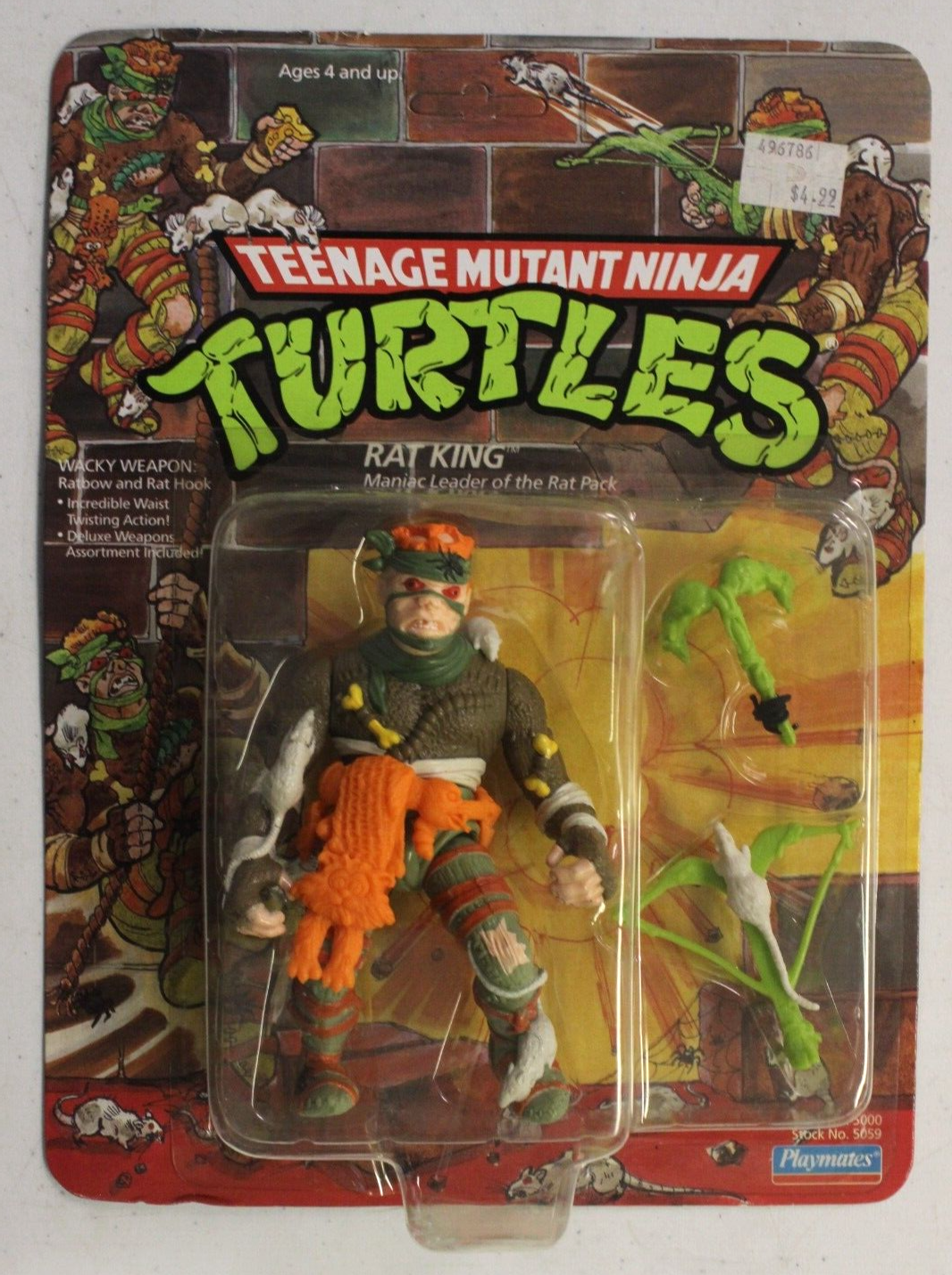 Playmates Teenage Mutant Ninja Turtles TMNT Mirage Studios Rat King 19 –  Vintage Action Figures