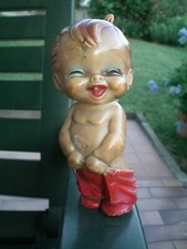 GIOCATTOLO IN GOMMA BAMBINO PICCOLO SORRIDENTE. ARTICOLO VINTAGE FINE ANNI 50'