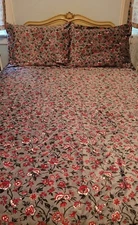 MY TEXAS HOUSE VELVET FLORAL 3 PIECE: COMFORTER & 2 PILLOW SHAMS FULL/QUEEN NWT
