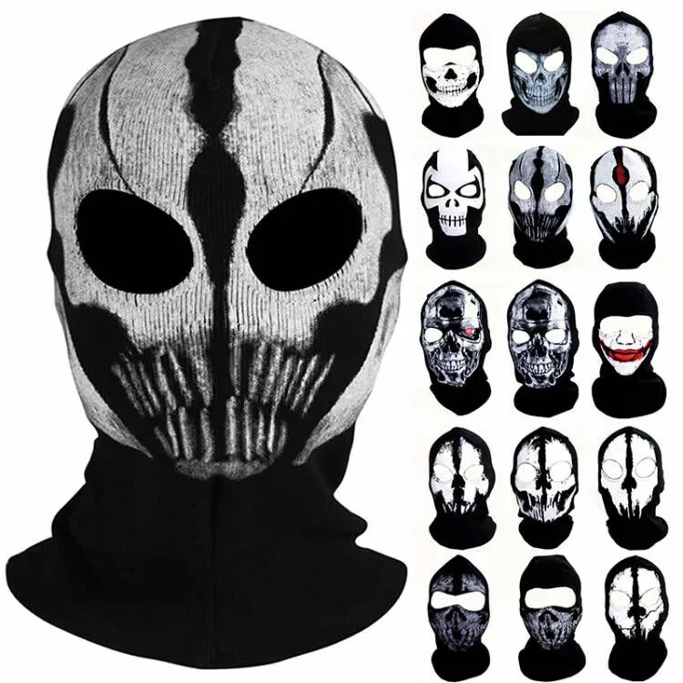 Call Of Duty Ghost Mask Hat + Skull Face Mask Costume Masks