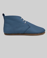 Jean Blue Leather Men Ankle Boot