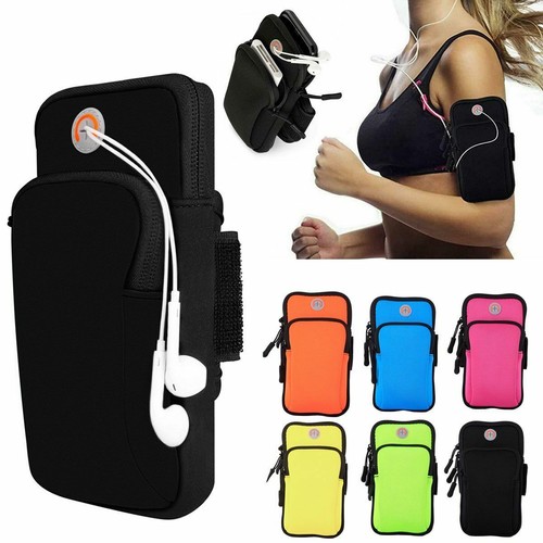 Brassard de sport course jogging gym brassard étui à clés pochette support téléphone portable sac - Photo 2 sur 16