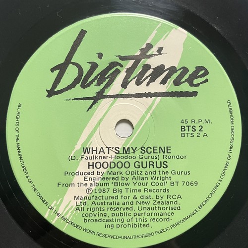 Hoodoo Gurus What’s My Scene Vinyl Record 7” 45 RPM BTS 2 Big Time 1987 - Picture 13 of 24