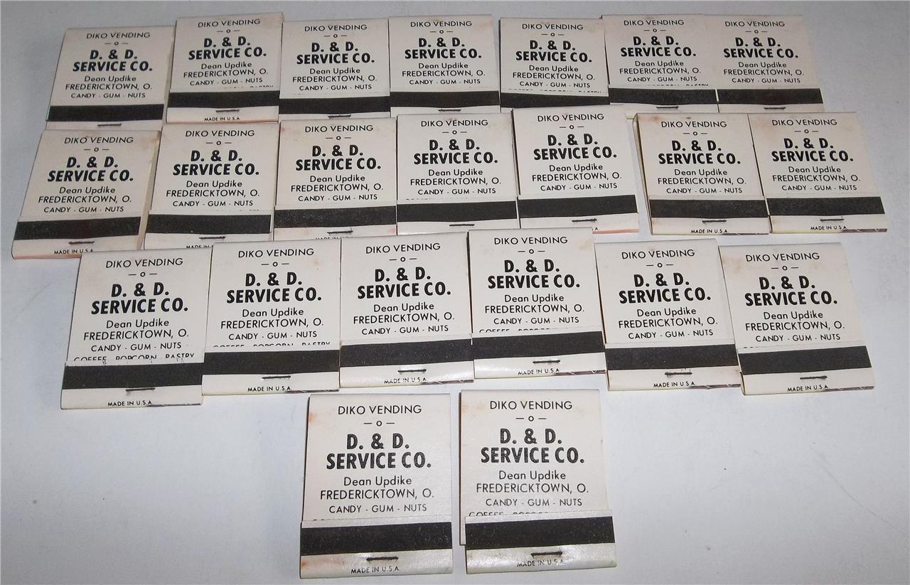 Vintage Girlie Pin Up Matchbooks Lot of 22 D & D Vending Service