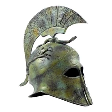 Large Athena Minerva Bronze Helmet 13.4 in