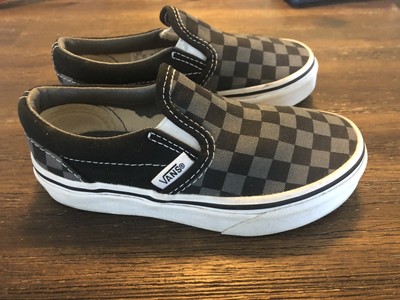 vans gray and black checkered