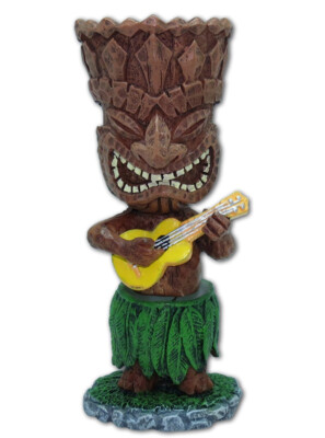 Dashboard Tiki 4'' Mini Doll Ukulele Hawaii Warrior Island Hawaiian Islands Gifts