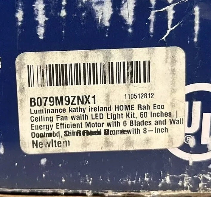 Emerson Rah Eco 60" Brushed Steel Ceiling Fan w/ LED Light Sunburst Walnut Blade - Image 3 of 4
