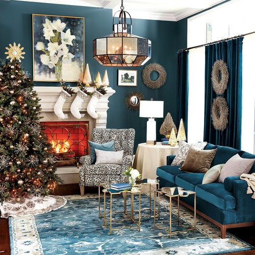 Ballard Designs Mathison Blue Handmade Oriental Style 100% Woolen Rug & Carpet - Picture 3 of 5