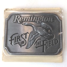 New Remington First in the Field Belt Buckle - Canadian Goose Pewter