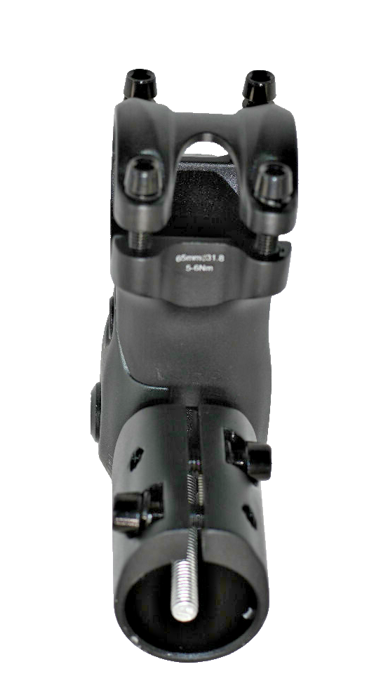 Potence Vélo Cube CPS-A Réglable 65 Mm - 31,8 Mm, Noir, Aluminium, Pour Guidon Route/VTT