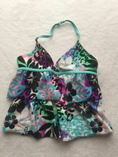 Girls Op Swimsuit TOP ONLY Multi Colored Floral Pattern Size XS 4-5 B30