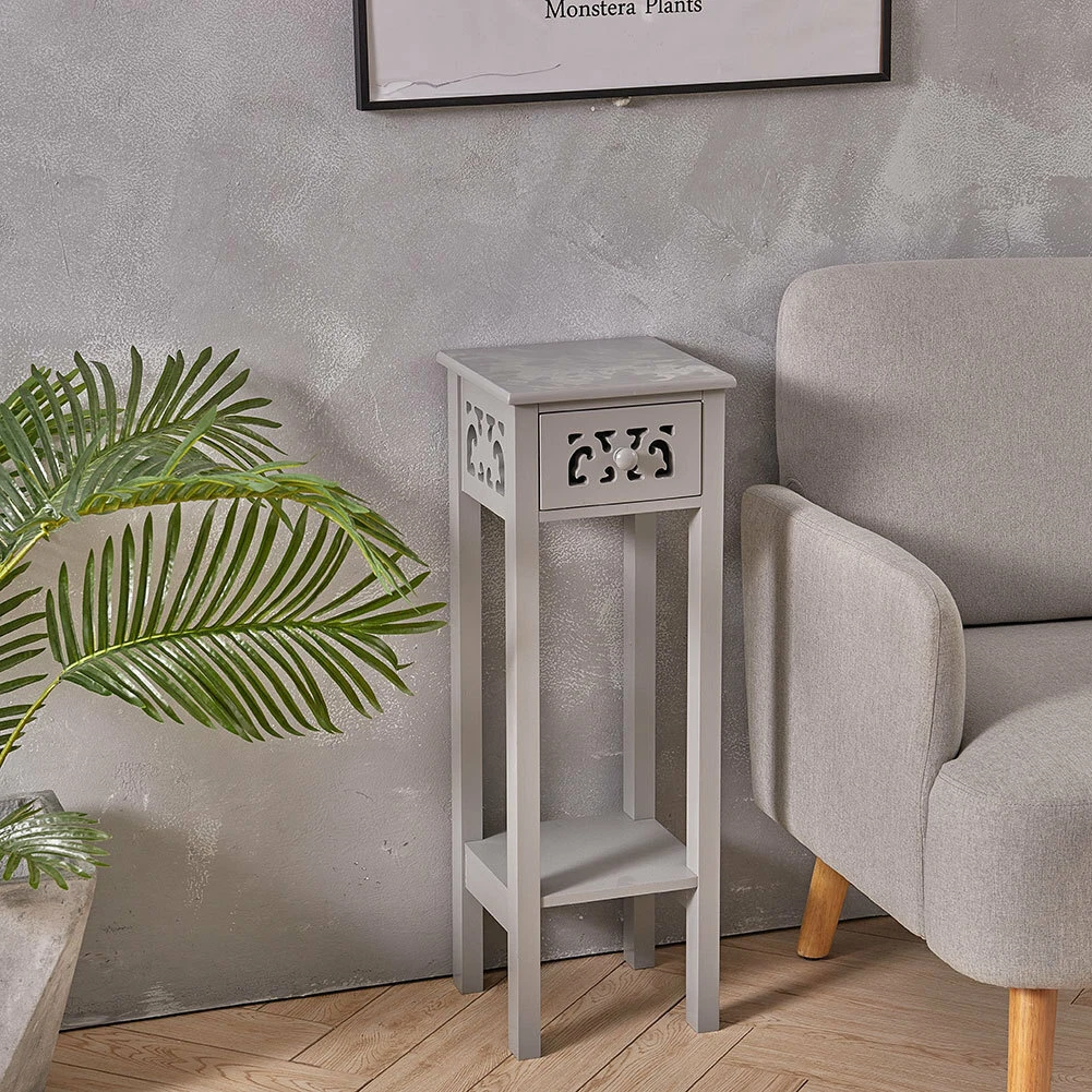 Grey narrow side table deals