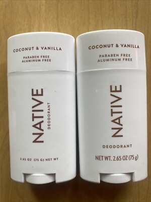 2-native Coconut & Vanilla deodorant (Aluminum Free) 2.65 oz Each