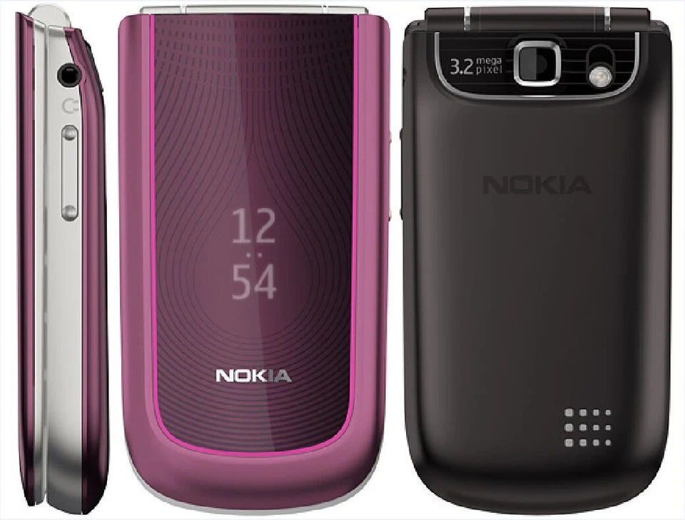 Original Nokia 3710 fold 3710F AT&T Flip Fold Phone 3G HSDPA 850/1900/2100 - Image 2 of 4