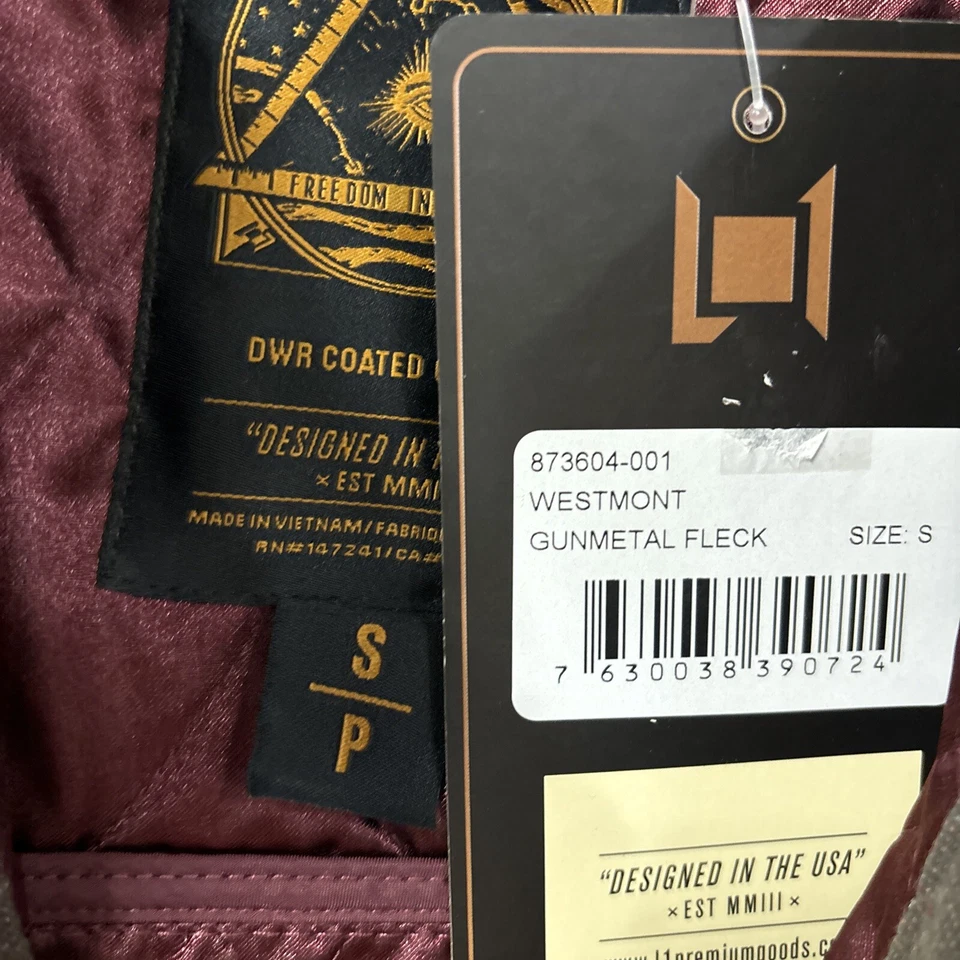JAQUETA MASCULINA L1 PREMIUM GOODS WESTMONT Pequena Gunmetal Fleck #5i2a - Imagem 3 de 4