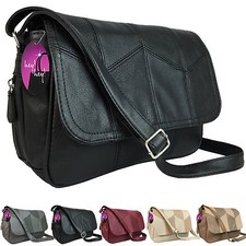 Organiser Handbag Compartments Ladies Cross Across Body Bag Long Shoulder Strap