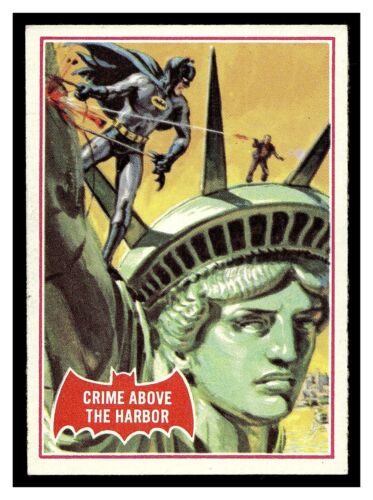 1966 TOPPS BATMAN SERIES A CRIME ABOVE HARBOR #35A RED LOGO HIGH GRADE BEAUTY - Picture 1 of 2