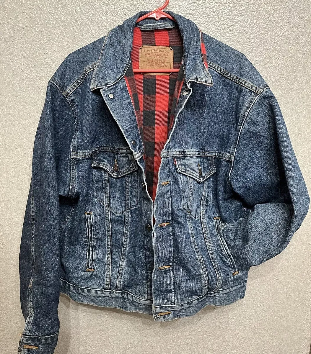 Flannel lined blue jean clearance jacket