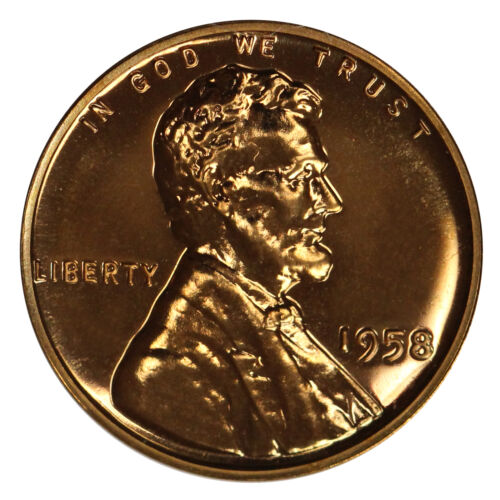 1958 Gem Proof Lincoln Wheat Cent Brilliant US Coin
