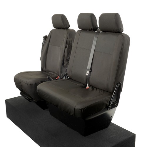 FUNDAS ASIENTO DELANTERO VW TRANSPORTER T6/6.1 SPORTLINE (2015 EN ADELANTE) NEGRO 103 - Imagen 11 de 12