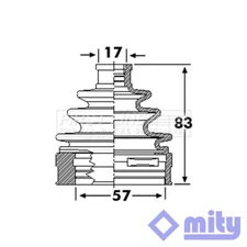 Fits Nissan X-Trail Qashqai Murano CV Joint Boot Set Front Rear Inner Mity