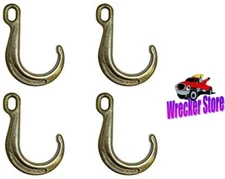 Qty 4- *Classic* G70 J HOOK with HOLE for WRECKER, TOW TRUCK, CAR HAULER CHAIN