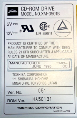 Toshiba Xm-3501b 4x 50 Pin SCSI CD ROM Drive for sale online | eBay