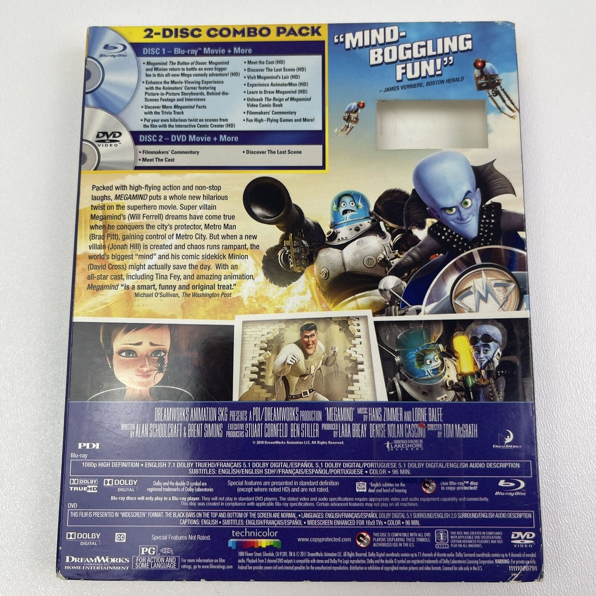 ダブルス [DVD] p706p5g Megamind Blu Ray DVD DreamWorks Mega Double Pack Will