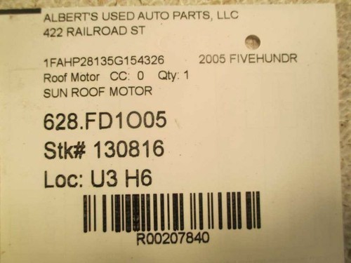 Motor de techo corredizo para Ford Five Hundred 2005 - Imagen 5 de 12