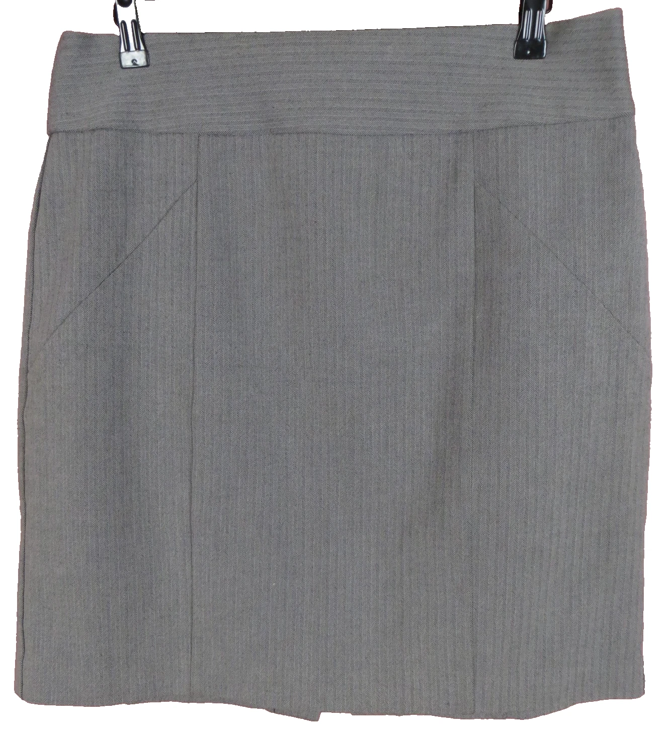 SK13179- BANANA REPUBLIC Women's Cotton Pencil Skirt Herringbone Gray Size 12