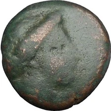 Larissa in Thessaly 360BC RARE Authentic Ancient Greek Coin Nymph Horse  i49726