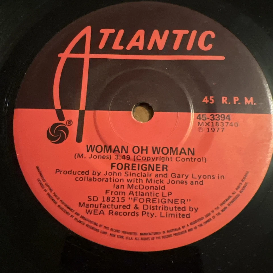 Foreigner - Feels Like The First Time 7", Vinyl Single Rare Australian Pressing - Image 4 of 4