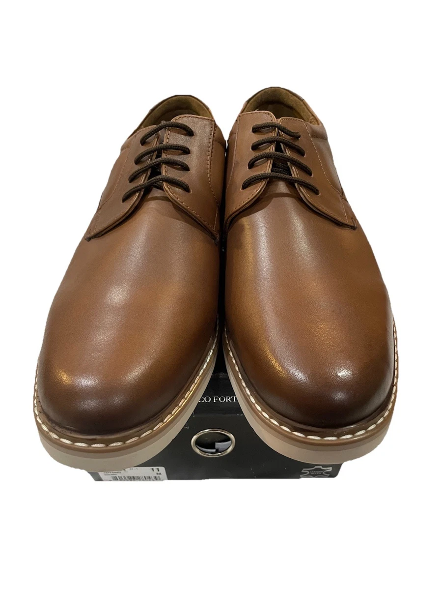 Franco Fortini Brown LEATHER Men\'s Dress Shoes Size 11.5 Man Made Sole Franco Fortini M Dress Shoes for Men for sale | eBay main image 4