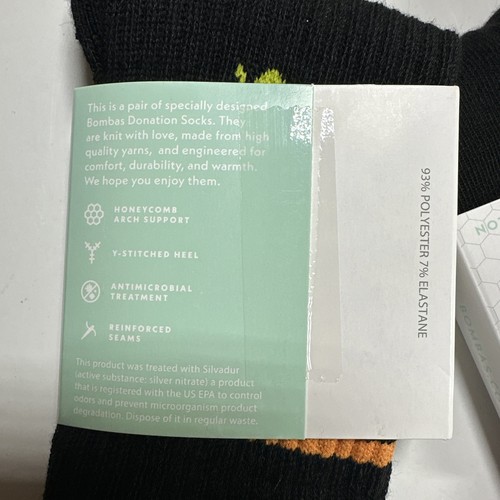Bombas Crew Socks 3 Pair Black Size XS - NWT - Picture 3 of 5