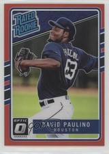 2017 Panini Donruss Optic Rated Rookies Red Prizm 58/99 David Paulino #47 c7z