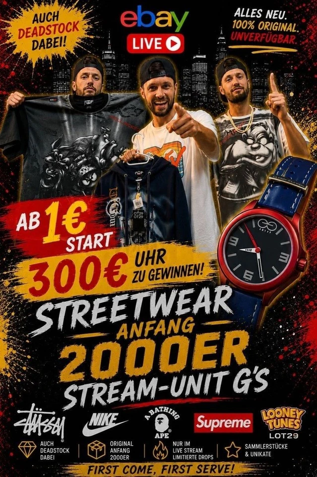 2000s Streetwear 🔥 Seltene Hip-Hop & Skater Fashion, Sneaker - Alles Neu!