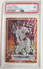 Topps 2022 , Aaron Judge, Yankees, #99 🔥Orange Foilboard🔥, 271/299, PSA 9