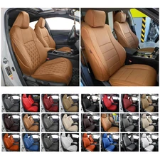 EKR Custom Fit 2013-2018 Toyota RAV4 Seat Covers Full Set Faux Leather Durable