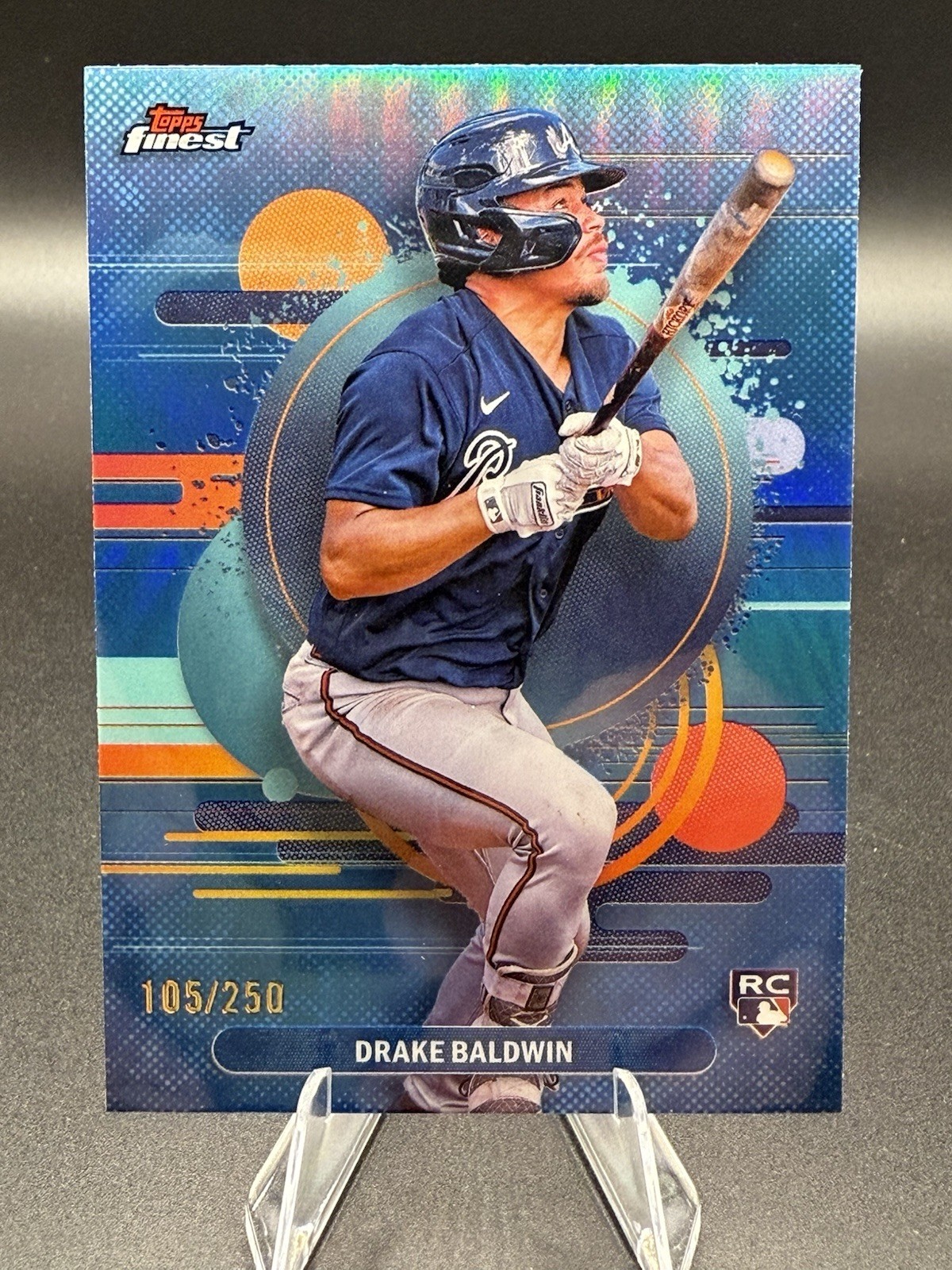 2025 Topps Finest - (Uncommon) Drake Baldwin #183 BLUE Refractor /150 (RC)