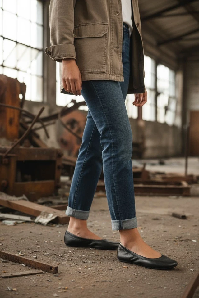 Туфли балетные плоские Erin LUCK BRAND черные - Изображение 2 из 4