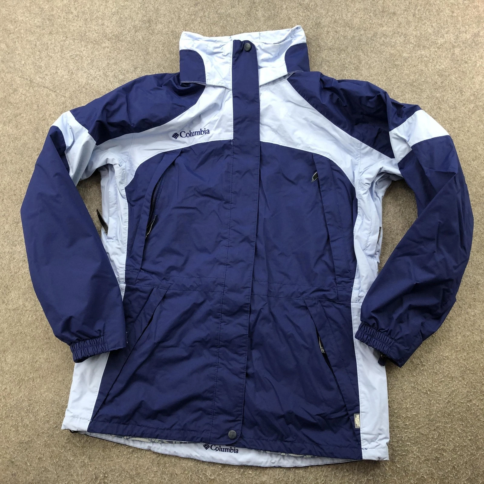 Columbia Jacket Womens Medium Blue Interchange Ski Snow Winter Powder Skirt