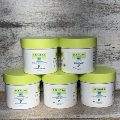 LOT OF 5 Sephora GLY Glycolic Acid Glow Peel Pads Radiance & Smooth 60 Pads