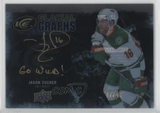 2016 Upper Deck Ice Glacial Graphs Black /49 Jason Zucker Go Wild! #GG-JZ Auto