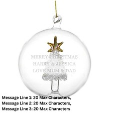 Personalised Glass Christmas Tree Bauble