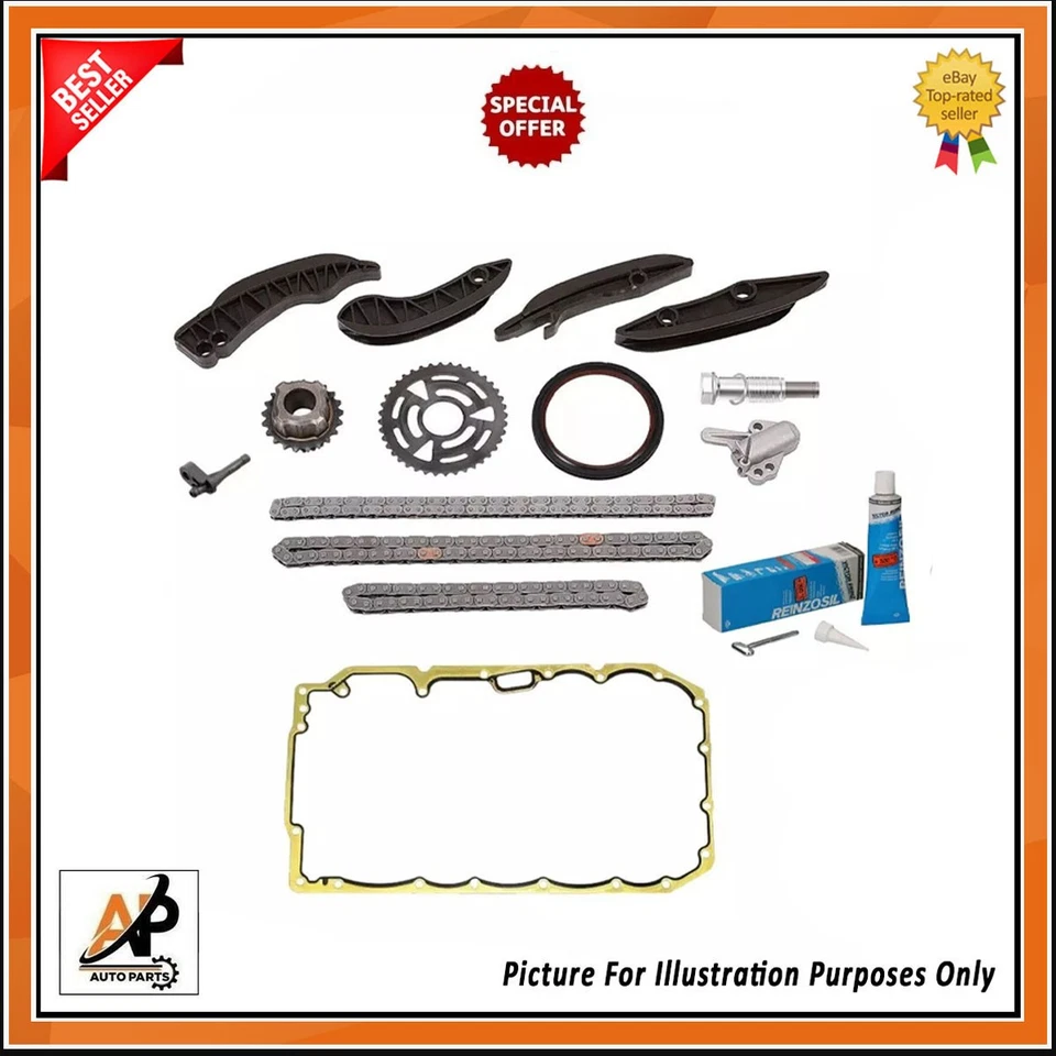 FOR BMW SERIES 2.0L DIESEL N47D20 TIMING CHAIN KIT WITH ENGINE GASKET SEALS SET - Image 2 of 3